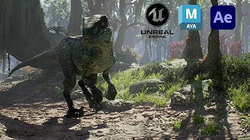 Velociraptor Jungle Scene | Maya & Unreal Engine 5