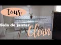 TOUR PELA SALA DE JANTAR: canto alemão, mesa de vidro e mais! por Camila Camargo