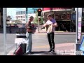 Magician rips up homeless mans sign