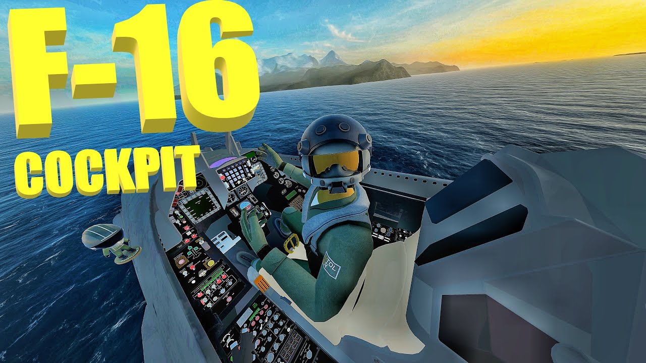 VTOL VR F16 Cockpit Introduction featuring Multiplayer mod creator