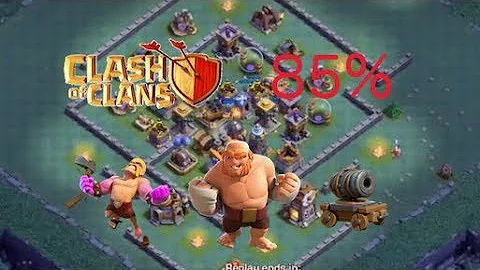 BH8 85% Attack Strategy(40 Barbs 4 Giants 5 Bombs 6 carts) #436