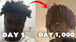 My Insane 3 Year Dreads Evolution Day 1 - 1,000