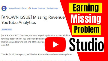 [KNOWN ISSUE] Missing Revenue Reporting in YouTube Analytics