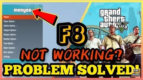 Menyoo Trainer F8 Button Not Working in GTA 5 | F8 PROBLEM SOLVED | #video #youtub