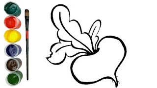 Bolalar uchun sholg'om rasm chizish /Drawing a turnip for children /Dibujar un nabo para niños.