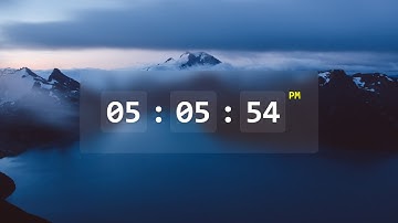 Glassmorphism Digital Clock Using HTML CSS & JavaScript