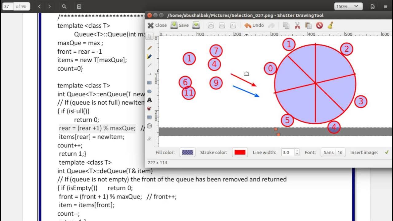 circular queue using count (array) - YouTube