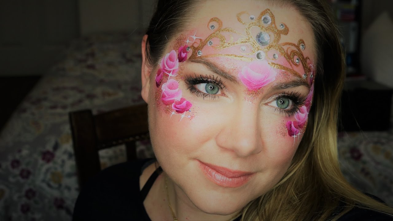 Belle Beauty And The Beast Rose Princess Face Paint Makeup YouTube