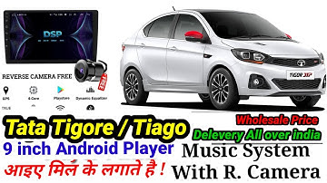 TATA TIGOR 9 Inch Android system. Tiago Top Model Android Stereo installation. Tata Tigore Music Sys