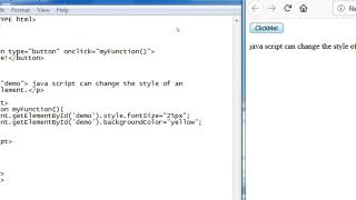 javascript in html can change the style element in telugu with tags for notepad lesson: 20 (part-4)