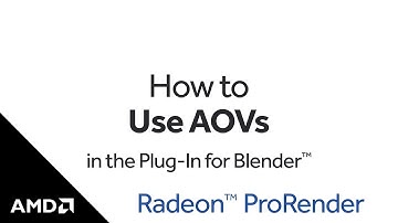 Radeon™ ProRender: How to Use AOVs in the Plug-In for Blender™