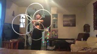 quadruple hula hooping
