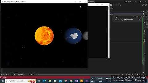 3D Solar System in OpenGL C++ | Sun, Earth, Moon and Galaxy