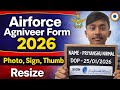 AGNIVEER AIRFORCE X & Y GROUP Photo Sign Thumb Kaise Resize Kare 2026 #agniveer_airforce