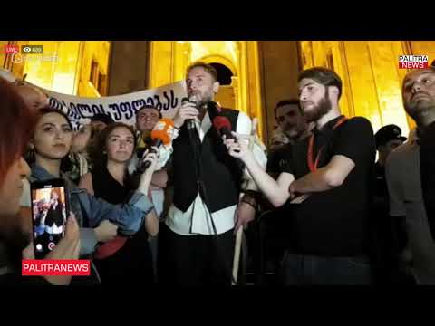 ლევან ვასაძემ აქციის მონაწილებს სიტყვით მიმართა