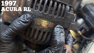 1997 Acura RL alternator full replacement, testing, and what's inside