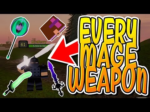Every Mage Weapon In Dungeon Quest Roblox Youtube - all mage weapons in roblox dungeon quests