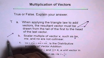 True False Vector Algebra
