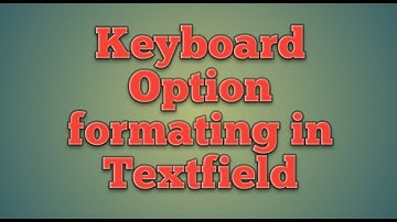 keyboard options formatting