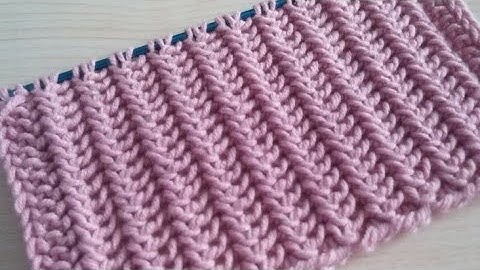 Reversible Only 1 Row Repeat knitting pattern for scarf, sweater, jacket.