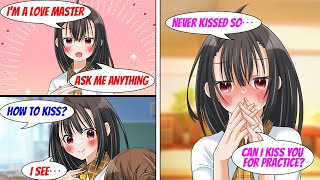 A cute classmate pretends like she knows about love but...［Manga dub］［RomCom］