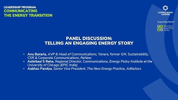 Panel Discussion: Telling an Engaging Energy Story