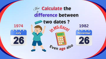 How to calculate the difference between two dates in excel ?