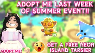 Final Week Of The Summer Event On Adopt Me Last Update For Summer In Adopt Me Free Neon