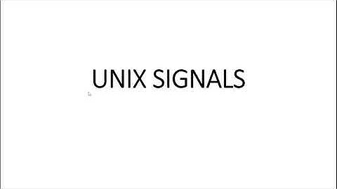 The simplest possible explanation for Unix Signals