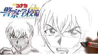 イラスト 名探偵コナン 安室透シャーペンを使った簡単なイラストの描き方 イラストメイキングillustration Making Detective Conan Youtube