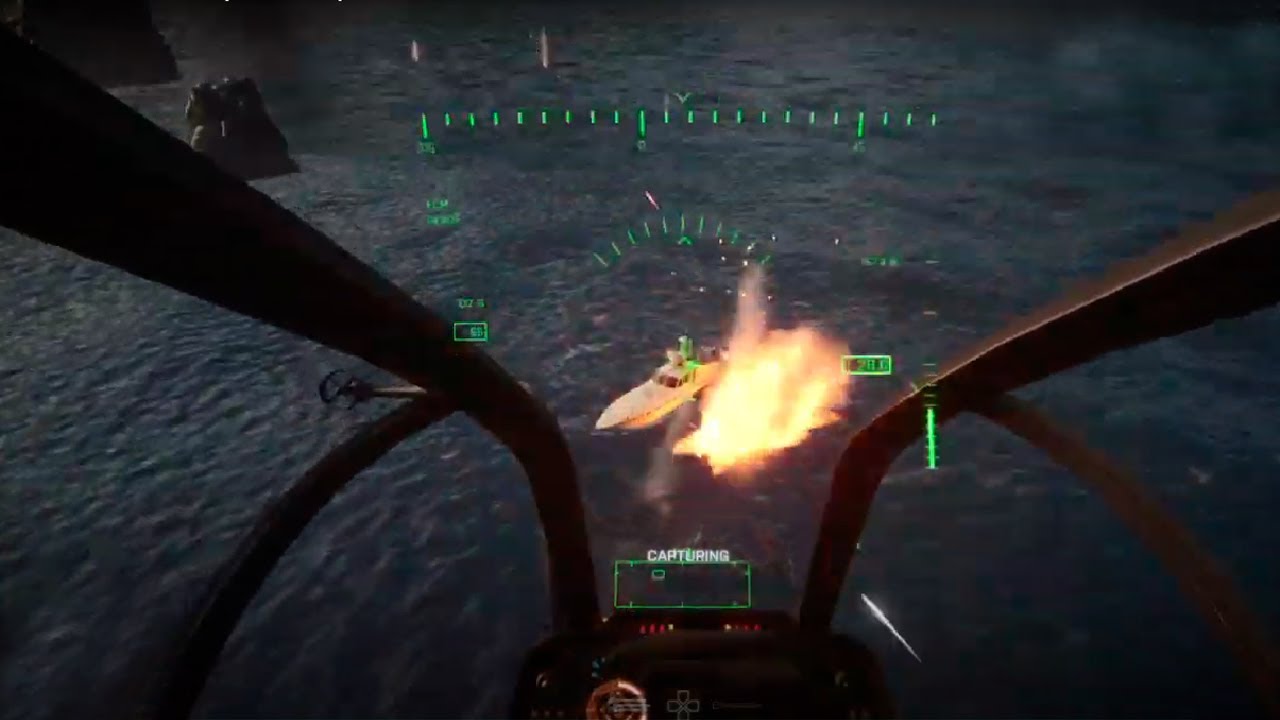 AH-1Z Viper helicopter vs Interceptor DV-15 - Fast patrol Boat . Hardcore.