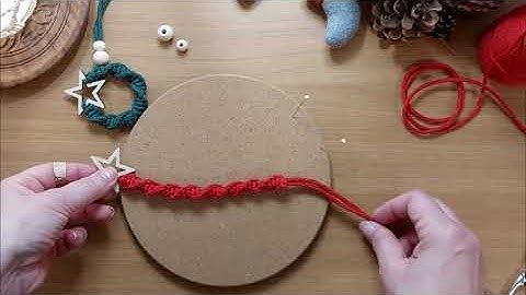DIY Macramè wreath ornament half square knot/spiral knot
