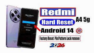 Redmi A4 5g Hard Reset (M2101k6p) Miui 13 Factory Reset | Redmi A4 5g Pattern Unlock 2026