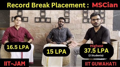 Placement in MSc After IIT-JAM || IIT Guwahati Placement 2023