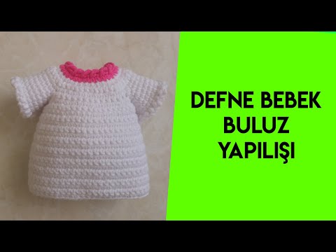 amigurumi bebek bluz yapımı (defne bebek) PART6 amigurumi shirt making(English subtitle)