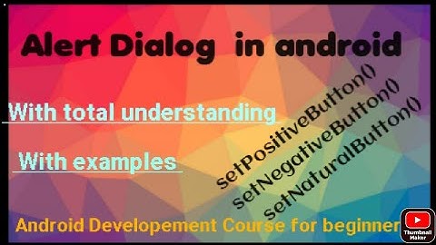 AlertDialog with onclicklistener in android  android developement course for beginners