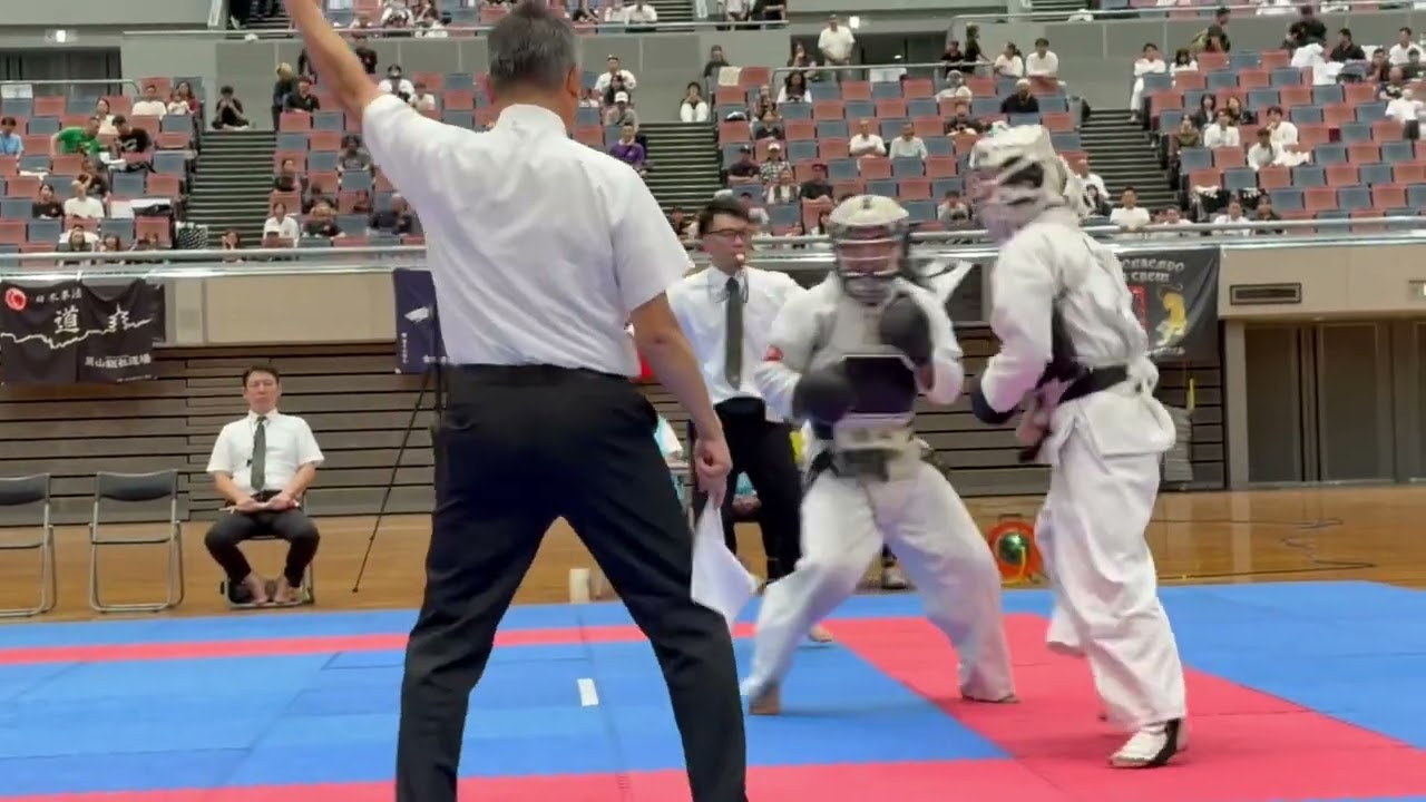 2025全日本拳法高校男子個人選手権大会 決勝戦 森 悠真（県立高松桜井高校） VS  中井 珀斗(大阪高校)  @nipponkenpo