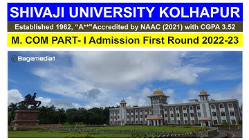 Important Admission Round MCom Admission शिवाजी विद्यापीठ Shivaji University