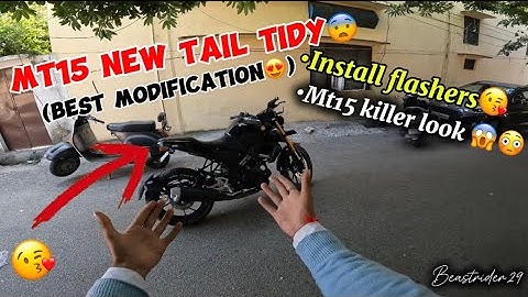 “New Tail tidy… New Look! 😱🔥 MT-15 Tail Tidy + LED Flashers Upgrade”😍😘