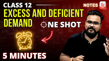 EXCESS AND DEFICIENT DEMAND class 12 ONE SHOT | Macroeconomics | GAURAV JAIN