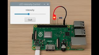 GUI based LED intensity control using Raspberry pi