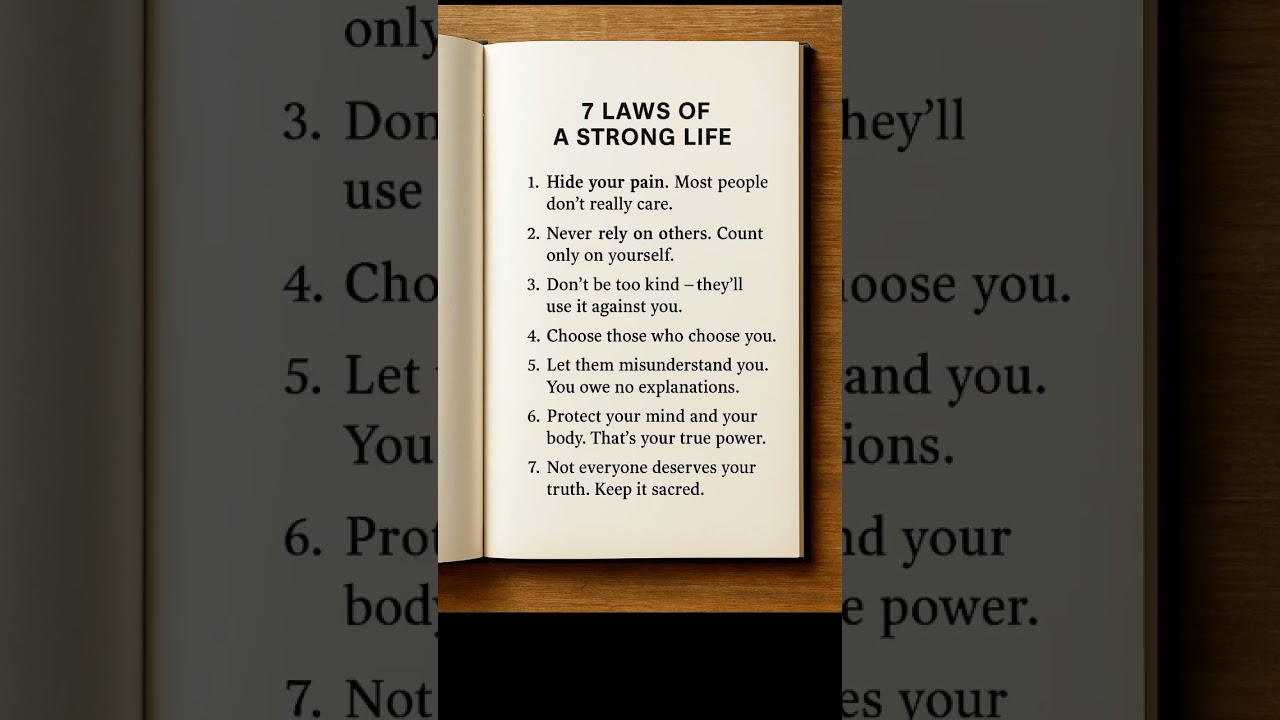 7 Laws of a strong life | 