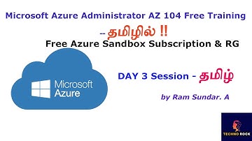 Microsoft Azure Administrator AZ 104 Day-3 Session Tamil | Azure Free Sandbox Subscription activate