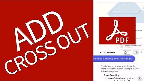 How to Add Cross Out in Adobe Acrobat 2025?