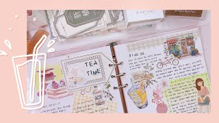 sub)6 ring binder journal with me✨taobao stationery✏ journal with me cafe theme aesthetic