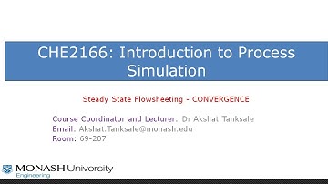 CHE2166: Steady State Aspen Plus Flowsheeting Part 1 - Convergence