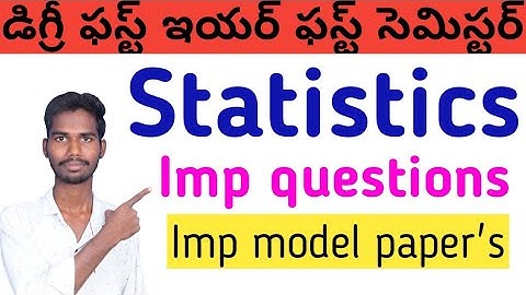 Degree first year first semester Statistics imp Questions #Statistics#Degree#mps#msds#msc#Dandu#imp