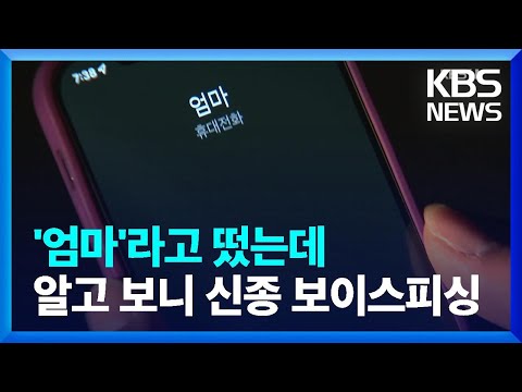   엄마 전화번호 뜨게 발신번호 조작 신종 보이스피싱 주의 KBS 2022 04 05