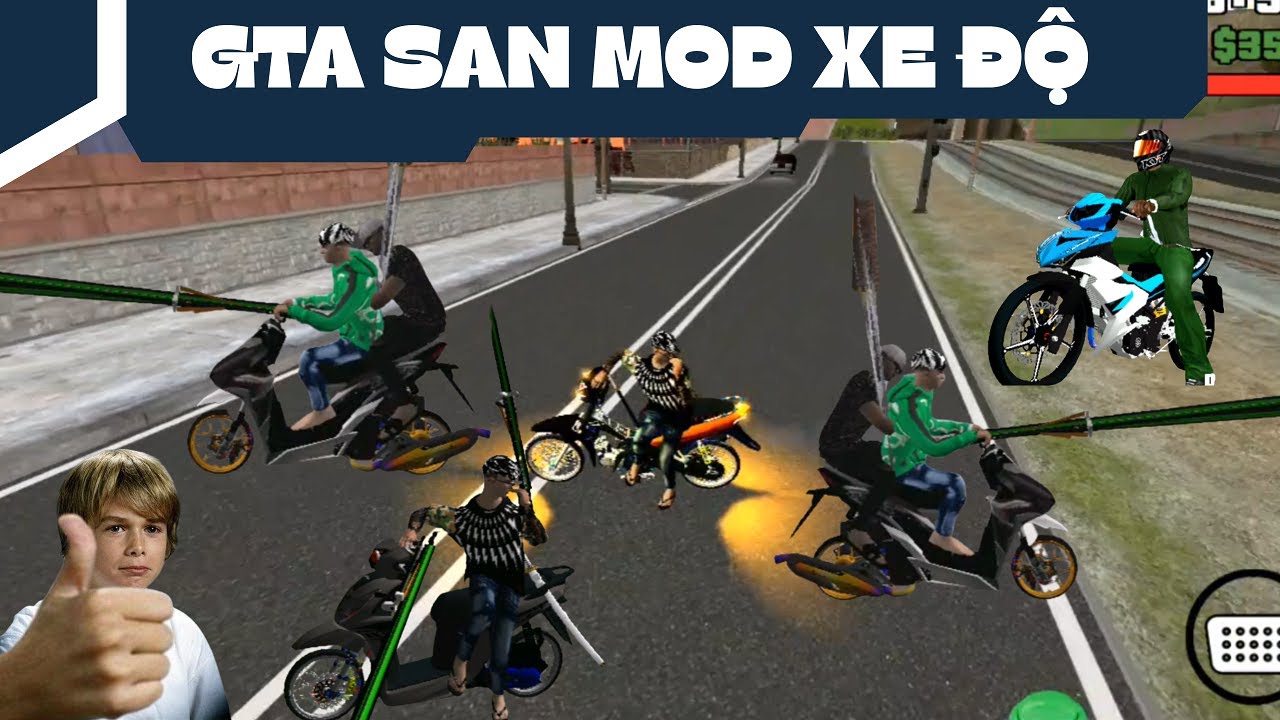 Download GTA San Mod Xe Độ – Full Pack Xe Việt, Fix Văng Game Android