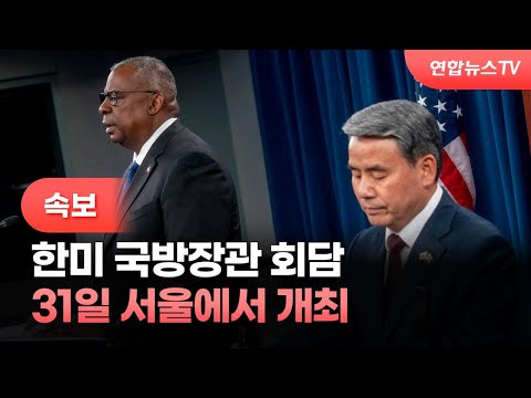 [속보] 한미 국방장관 회담 31일 서울서 개최 / 연합뉴스TV (YonhapnewsTV)